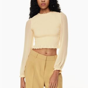 Aritzia Wilfred Crop Blouse NWT